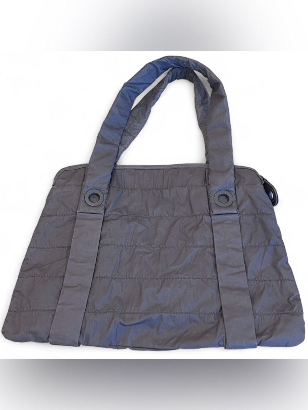 VTG Diesel Y2K Grey Archive puffer shoulder bag W/ colorful horizontal cut-outs - Picture 2 of 10